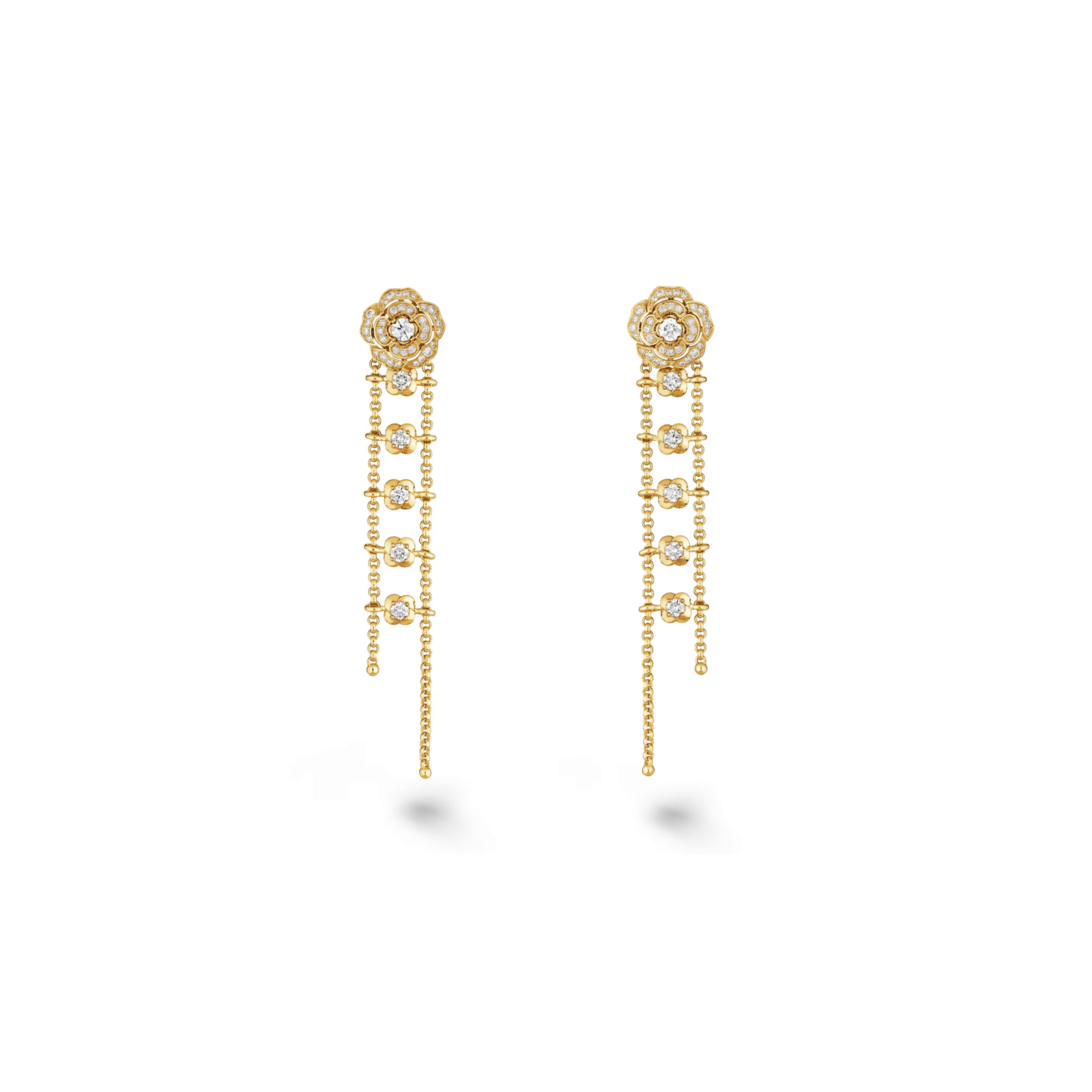 CHANEL BOUTON DE CAMÉLIA SUPPLE TRANSFORMABLE EARRINGS J12837